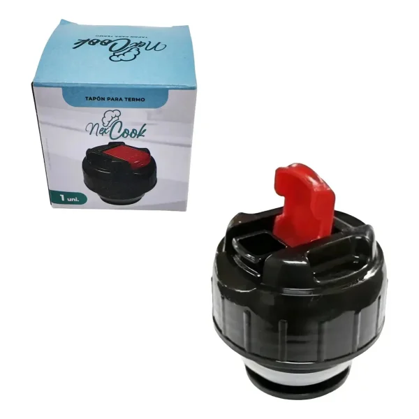 Tapa Para Termo Tapón Pico Cebador Repuesto Universal Acero Negro