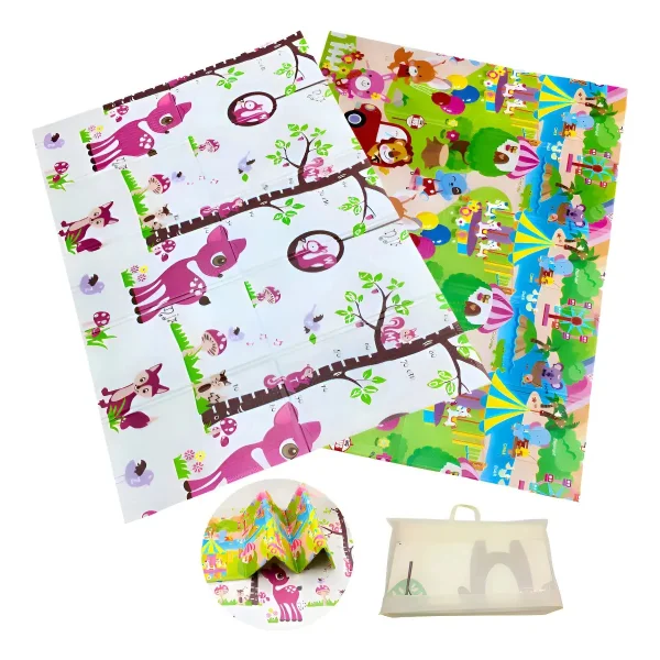 Alfombra Antigolpes Reversible Bebe Plegable 120x180cm