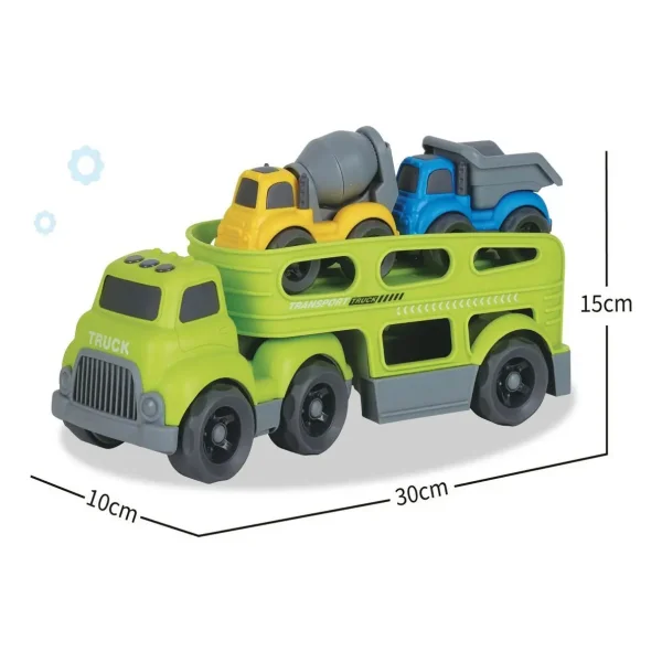 Camion Mosquito Rojo 30cm Juguete 2 Autitos Construccion