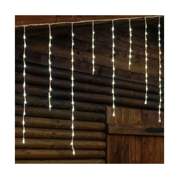 Cortina De Luces Led Lluvia X100 Navidad Fria + Calida