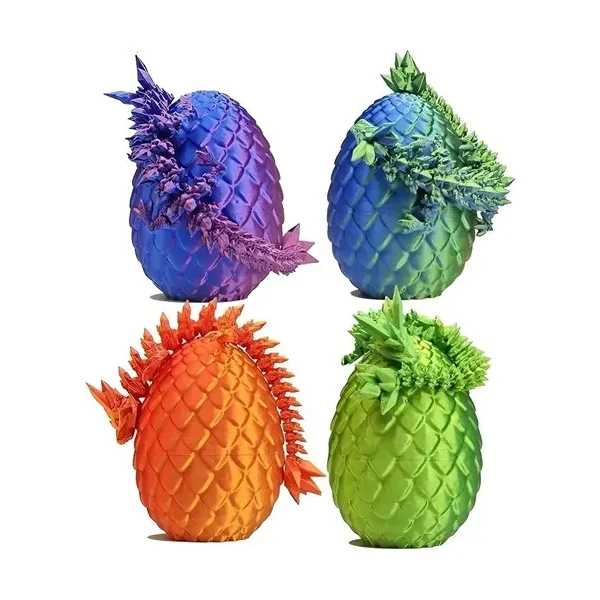 Huevo Sorpresa Dragón Articulado Juguete Niños Colección 3d