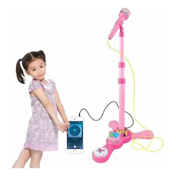 Micrófono Infantil Karaoke Luces Conexión Mp3 Celular