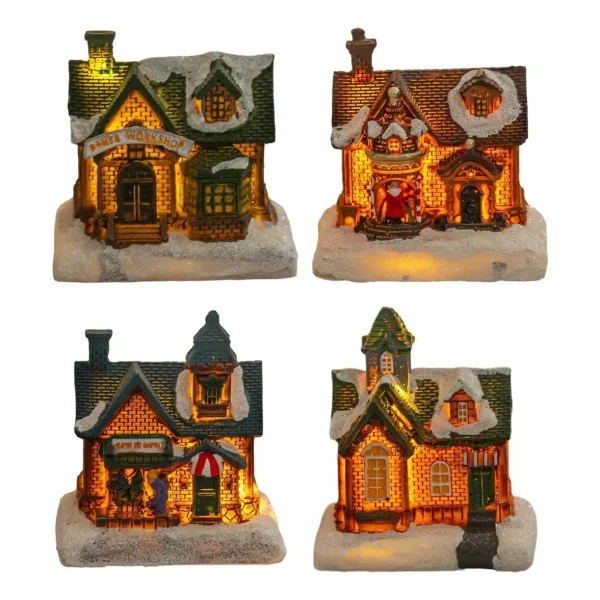Casa Christmas Village Casita Navideña C/luz Deco A Pila X1