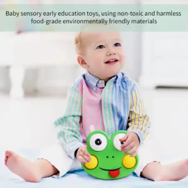 Pop It Rana Juguete Sensorial Silicona Antiestrés Bebe Verde