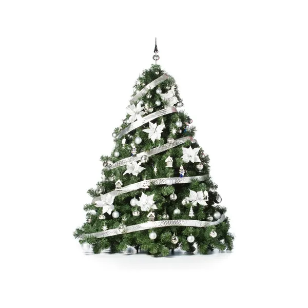 Árbol De Navidad Patagonia 1,80 Con Adornos Plata 72 Uds