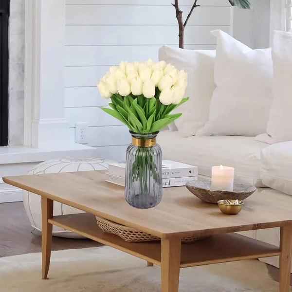 Tulipan Artificial Flores Artificiales Decoracion Ramo X5