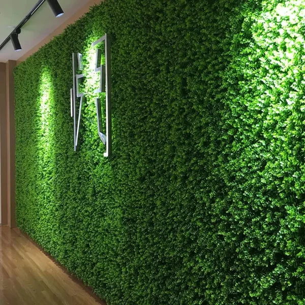 Jardin Vertical Artificial Muro Verde Frondoso Panel Plantas Verde/rosa