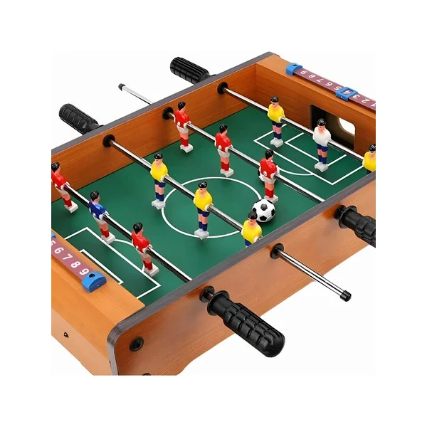 Juego De Mesa Mini Futbolito Metegol De Madera Marron