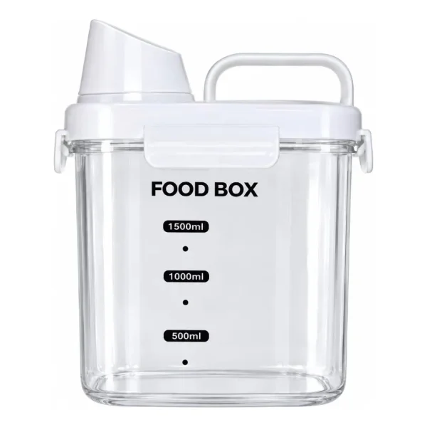 Dispenser Para Cereales Hermético Con Pico Vertedor 2000ml Transparente
