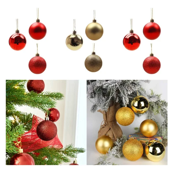 Adornos Navideños Premium Tubo Bolas De Navidad 6cm X90 Udes