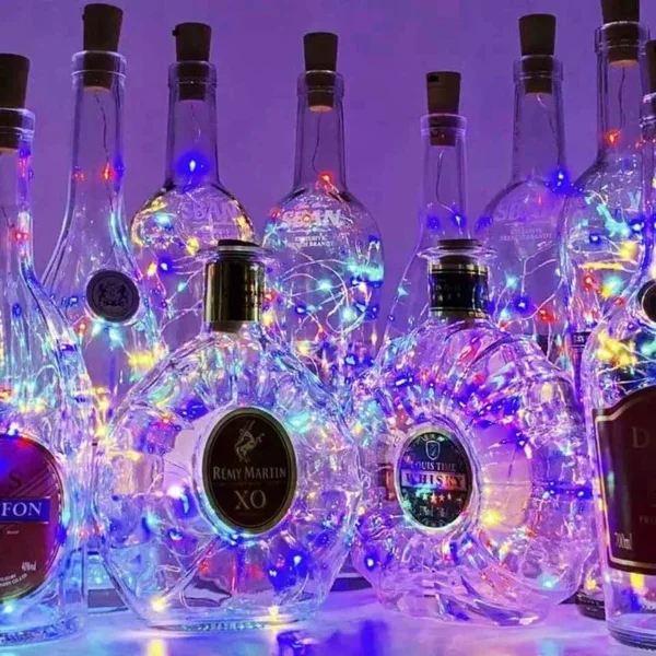Tira De Luces Alambre Led 3mt Corcho X10u Botella Decoracion