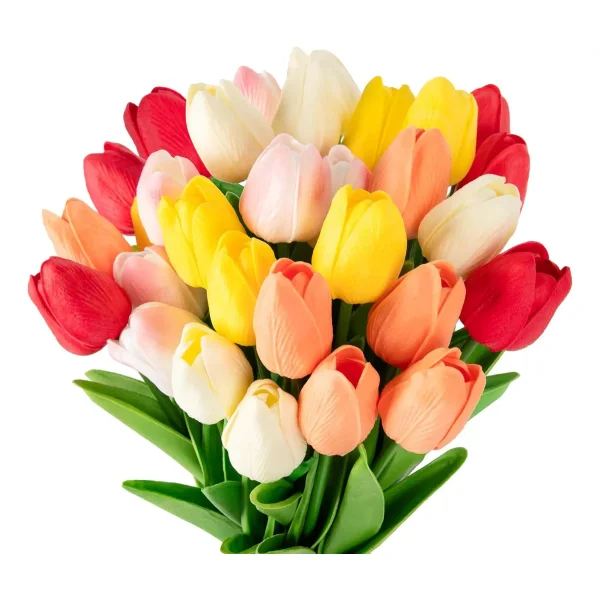 Tulipan Artificial Flores Artificiales Decoracion Ramo X10