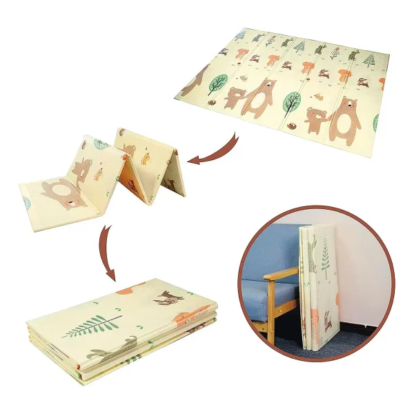 Alfombra Antigolpes Plegable Bebes Reversible 150x200cm