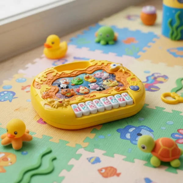 Piano Teclado Juguete Infantil Animales Didáctico Musical Amarillo
