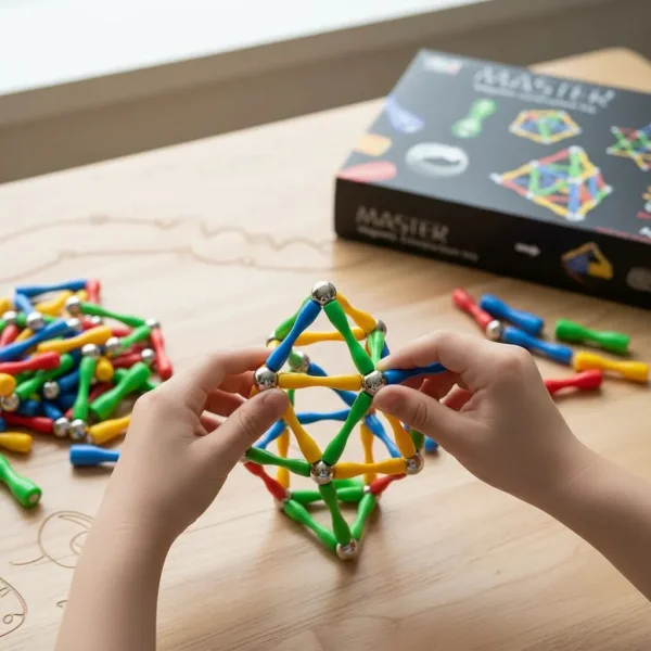 Juego Magnético 3d Construcción Bloques 63 Piezas Imanes 63