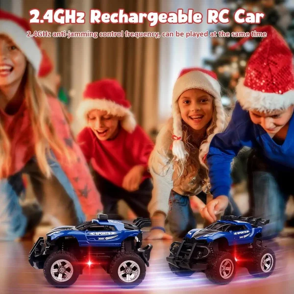 Auto A Radio Control Remoto Stunt Mini Acrobático Rc A Pilas Color Azul