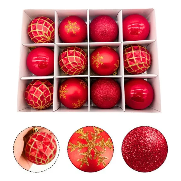 Navidad Adornos Bolas Navideñas Decoradas 6cm X48 Decoración