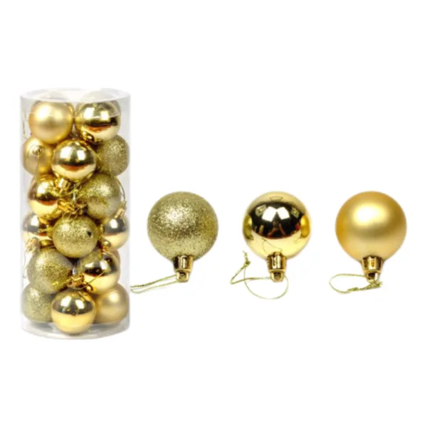 Adornos De Navidad Set Esferas Navideñas 4cm X24 Bolas