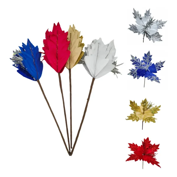 Flor 20cm Para Arbol De Navidad Adornos Decoracion X4u
