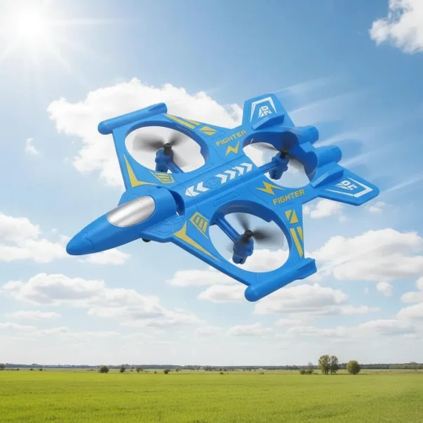 Drone Avión Rc Giro 360° Control Remoto Juguete Niños Azul