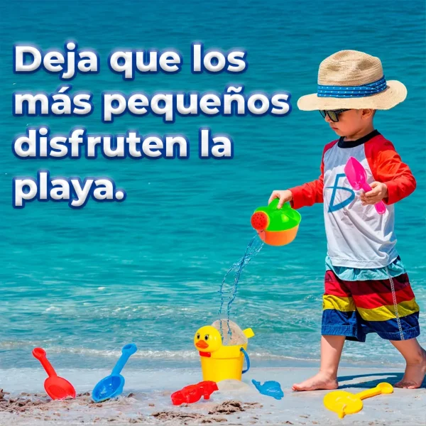 Set Balde De Playa Juguete Para Arena Palas Molino Molde