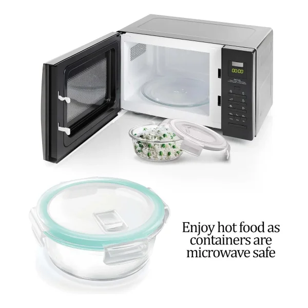Taper Contenedor Hermético 650ml Microondas Horno Heladera Transparente
