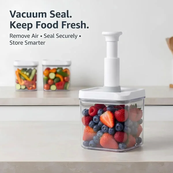 Frasco Hermético Al Vacío Con Bomba Manual Taper 420ml Transparente