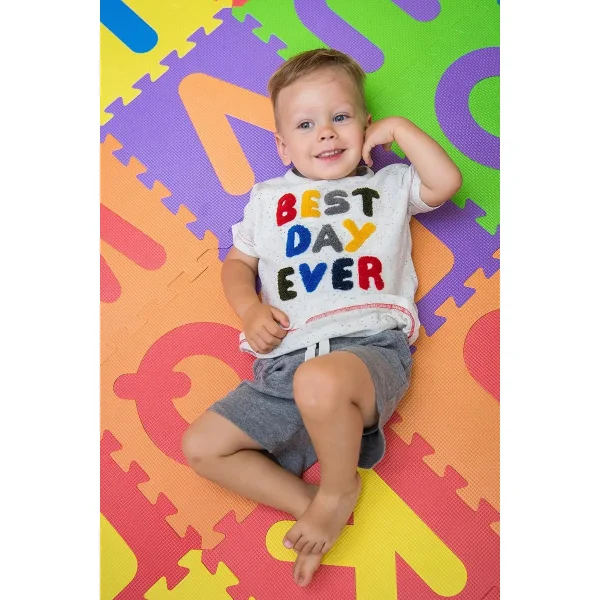 Piso Goma Eva Antigolpes Alfombra Bebe Abc Encastrable X26 Multicolor