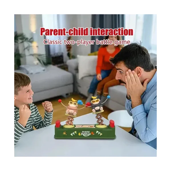 Juego De Mesa Boxeo Muñecos Monos Resorte Ring Juguete Niños