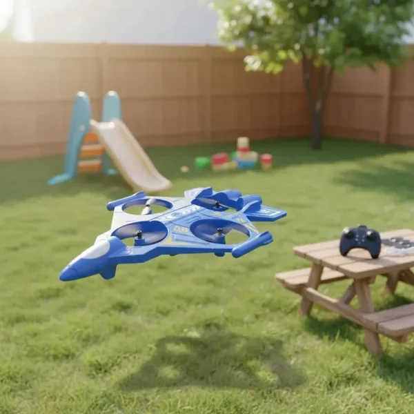 Drone Avión Rc Giro 360° Control Remoto Juguete Niños Azul