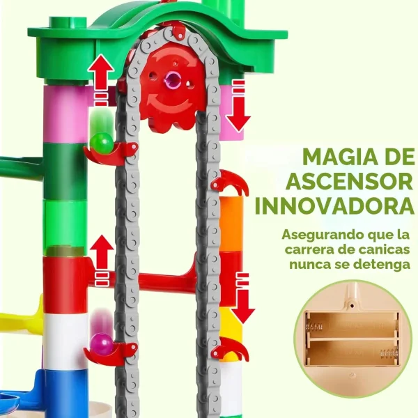 Laberinto De Bolitas Con Elevador 236 Pz Construcción Niños Multicolor