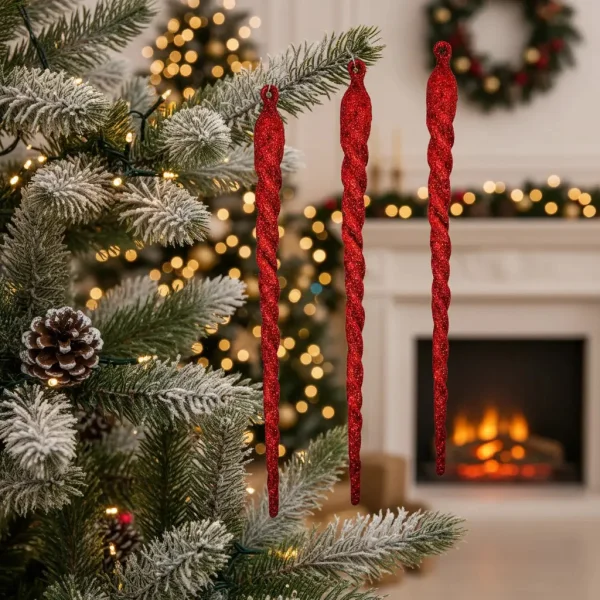 Adorno Colgante Navideño Decoración Bastones De Caramelo X3