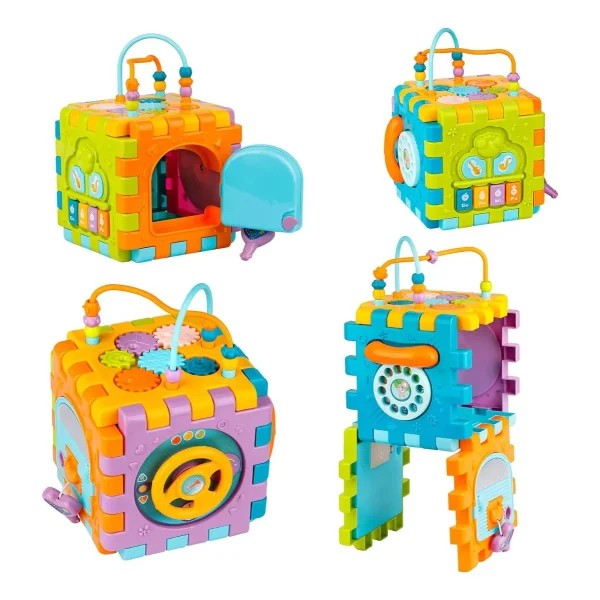 Juguete Montessori Educativo Cubo Didáctico Musical Bebe Multicolor