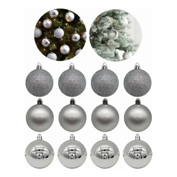 Bolas De Navidad 6cm Adornos Navideños Tubo X20 Esferas