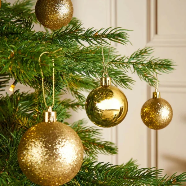 Adornos Navideños Premium Tubo Bolas De Navidad 6cm X90 Udes