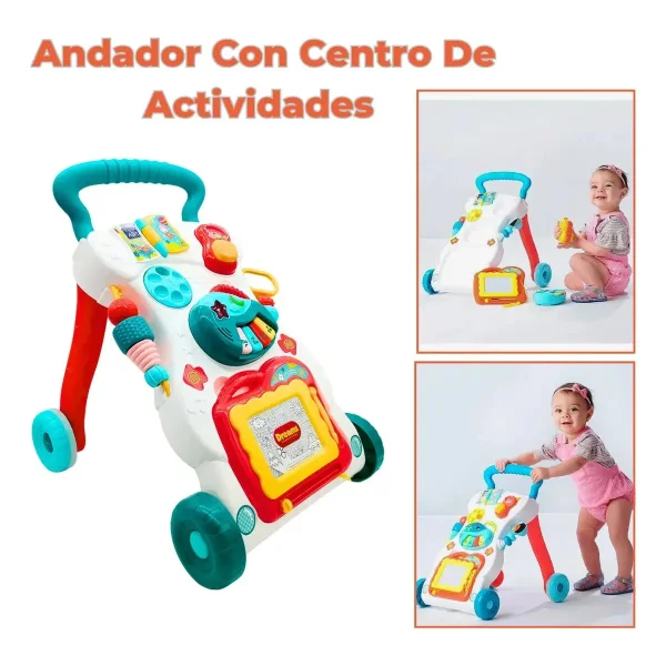 Andador Musical 3 En 1 Bebe Con Luz Y Sonido