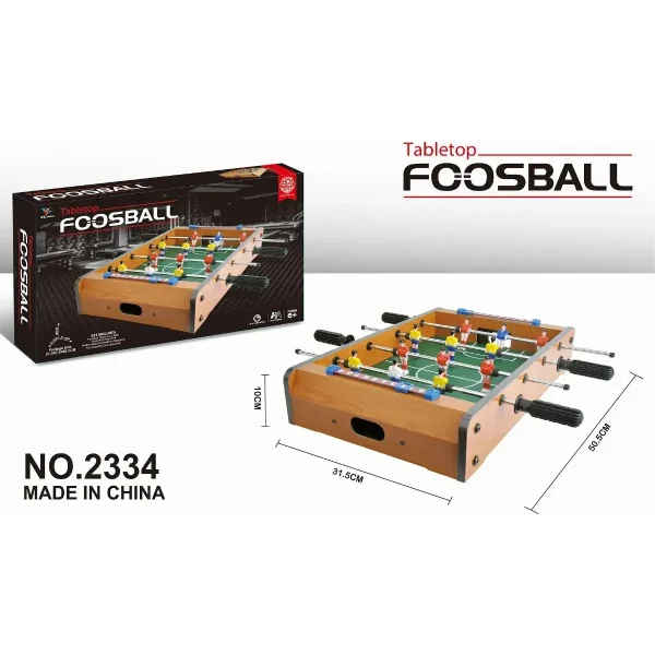 Juego De Mesa Mini Futbolito Metegol De Madera Marron