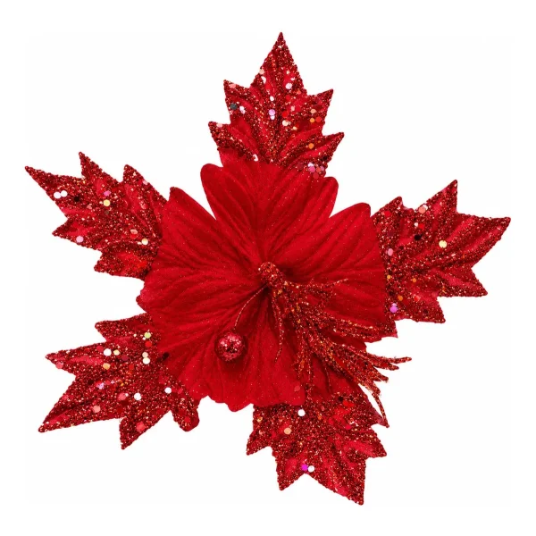Flor 20cm Para Arbol De Navidad Adornos Decoracion X4u