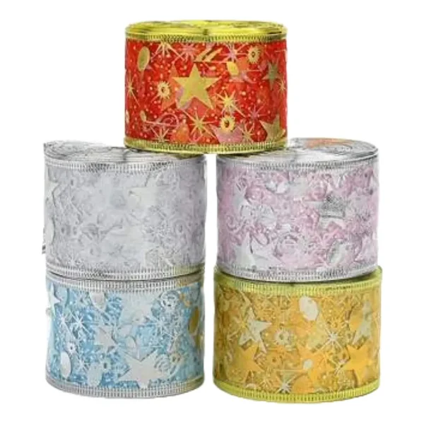 Cintas Navideñas Adornos Decoración Navidad 5cm 2,7mts