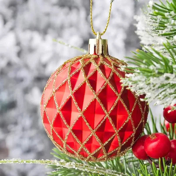 Navidad Adornos Bolas Navideñas Decoradas 6cm X48 Decoración