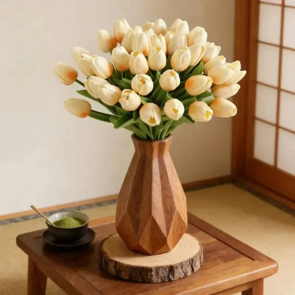 Tulipan Artificial Flores Artificiales Decoracion Ramo X5