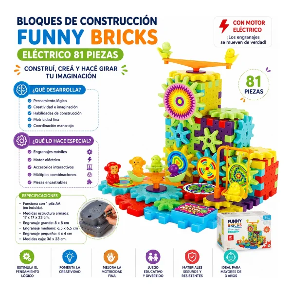 Bundle Montessori Kit X3 Juguetes Didacticos 1era Infancia Multicolor