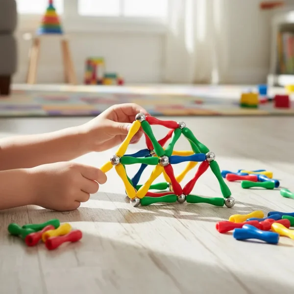 Juego Magnético 3d Construcción Bloques 63 Piezas Imanes 63