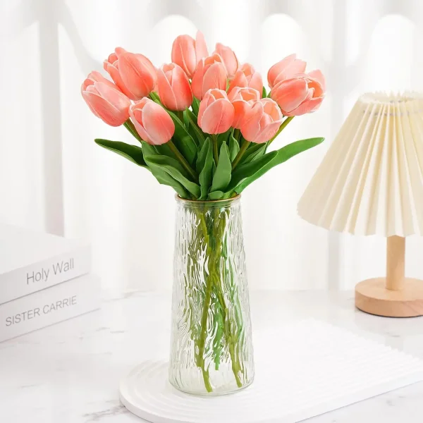 Tulipan Artificial Flores Artificiales Decoracion Ramo X10
