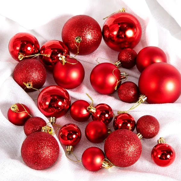 Adornos Navideños Premium Tubo Bolas De Navidad 5cm X9 Udes