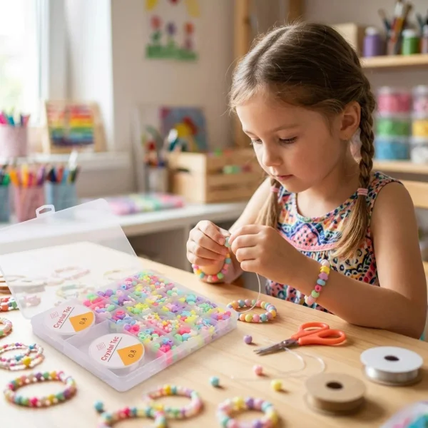 Kit Armado De Pulseras Bijouterie Con Tanzas Niñas Pastel