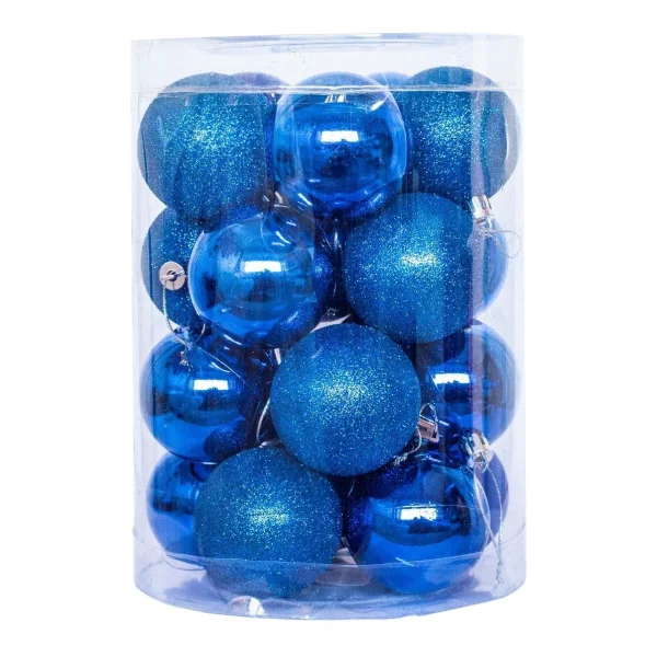 Bolas De Navidad 6cm Adornos Navideños Tubo X20 Esferas