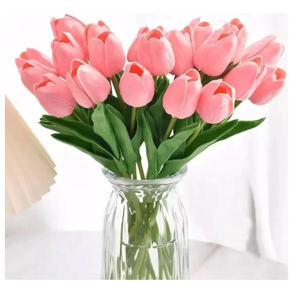 Tulipan Artificial Flores Artificiales Decoracion Ramo X20