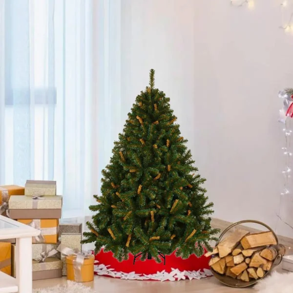 Arbol De Navidad Verde Alpino 1.5mts Base Metalica