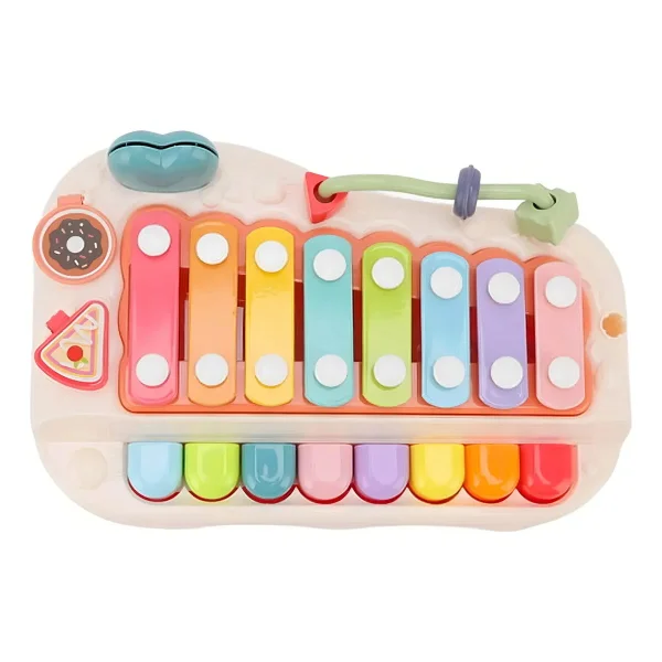 Piano Xilofono Infantil 8 Teclas Juguete Musical Plastico Blanco